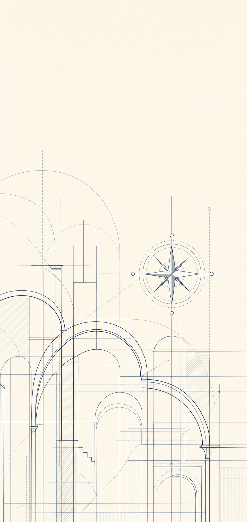 Abstract architectural line drawing